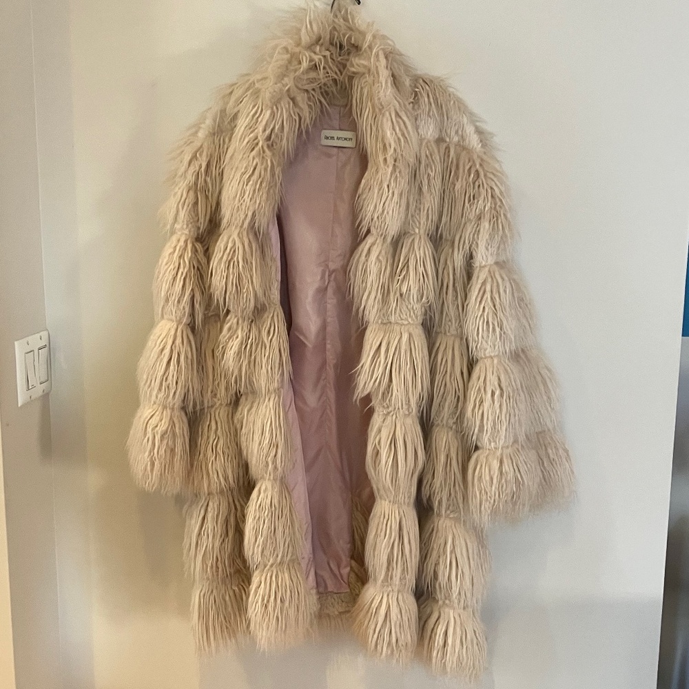 Rachel Antonoff Supermodel Glamour “Penny Lane” Faux Fur Coat L XL